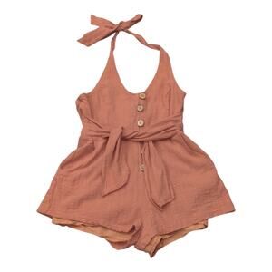 Cotton Candy LA Peach Romper Sz L